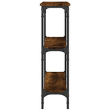 Console Table Smoked Oak 75x22.5x75 cm Engineered Wood 834032