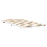 Bed Frame White 80 x 220 cm Solid Pine Wood 873122