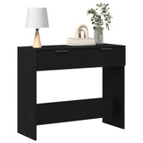 Console Table Black Oak 30 x 36 x 75 cm Engineered Wood 862769