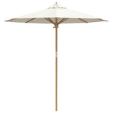 Garden Parasol Cream White 217 x 230 cm Bamboo 4108081