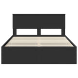 Bed Frame with Drawer Black 140 x 200 cm Engineer Wood 3410701