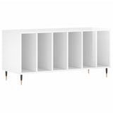 Record Cabinet High Gloss White 100x38x48 cm Engineered Wood 831742