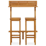 3 Piece Balcony Bar Set Solid Acacia Wood 310254