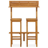 3 Piece Balcony Bar Set Solid Acacia Wood 310254
