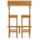 Balcony Bar Set Natural wood Solid acacia wood, metal Standard 310254