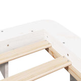 Bed Frame without Mattress White 150x200 cm King Size Solid Wood Pine 850657