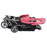 Tandem Stroller Pink and Black Steel 10157