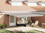 Retractable Awning Light Grey 450 x 350 cm Fabric and Aluminium 3331146