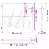 Garden Gate with Lock Black 85 x 100 cm Powder-coated steel 42015864