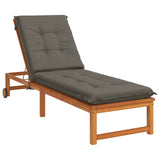 Sunlounger Cushion GEMERT 100% Polyester Grey 190 x 50 x 9 cm 947350