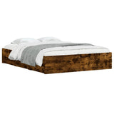 Bed Frame with Drawers without Mattress Smoked Oak 140x190 cm 3207305