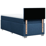 Box Spring Bed with Mattress Blue 100x200 cm Fabric 3285805