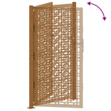 Garden Gate 100x200 cm Weathering Steel Cross Design 4101008