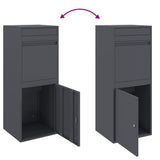 Parcel Drop Box with Storage Anthracite 41 x 38 x 103 cm Steel 874935