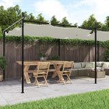 Pergola with Retractable Roof Cream 589x292x230 cm 360120