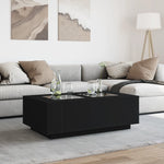 ZNTS Coffee Table with Infinity LED Black 116x69x40 cm 3284057