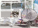 Egg Chair with Cushion & Side Pocket - Light Grey T3398P328044