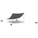 Beach Canopy with Sand Anchors Grey 304x300 cm 4008646