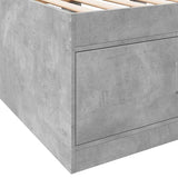 Daybed with Drawers without Mattress Concrete Grey 75x190 cm Small Single 3280261