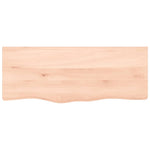 ZNTS Wall Shelf 100x40x2 cm Untreated Solid Wood Oak 363563