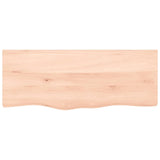 ZNTS Wall Shelf 100x40x2 cm Untreated Solid Wood Oak 363563