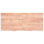 Bathroom Countertop Light Brown 140x60xcm Treated Solid Wood 3156152