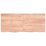 Bathroom Countertop Light Brown 140x60xcm Treated Solid Wood 3156152
