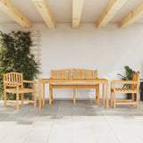 4 Piece Garden Dining Set Solid Wood Teak 3157944