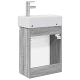 Bathroom Vanity Unit with Tap Grey Sonoma 45.5 x 22.5 x 84 cm 889457