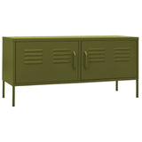 TV Cabinet Olive Green 105x35x50 cm Steel 336225