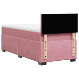 Box Spring Bed with Mattress Pink 90x190 cm Velvet 3286185