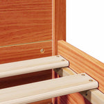 ZNTS Bed Frame without Mattress Wax Brown 120x190 cm Small Double Solid Wood Pine 3301802