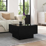 Coffee Table Black oak 50 x 50 x 30 cm Engineered wood 879661
