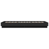 ZNTS Bed Frame without Mattress with LED Lights Black 90x200 cm 839512