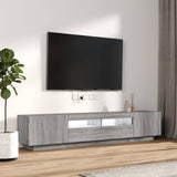2 Piece TV Cabinet Set with LED Lights Grey Sonoma Engineered Wood 3120171
