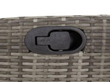 5 Piece Garden Dining Set with Cushions Grey Poly Rattan 3212863