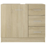 Sink Cabinet Sonoma Oak 63x30x54 cm Engineered Wood 804187