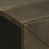 2 Piece Bathroom Furniture Set Black Solid Wood Mango 3310000