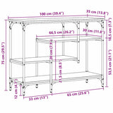 Console Table with Shelf Artisan oak 100 x 35 x 75 cm 863560