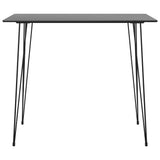 5 Piece Bar Set Black and Grey 3057383