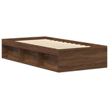 Bed Frame without Mattress Brown Oak 90x200 cm 3203830