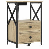 Bedside Cabinet Sonoma Oak 40 x 31 x 60 cm Engineered Wood 859562