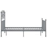 ZNTS Bed Frame without Mattress Grey Metal 120x200 cm 324849