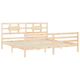Bed Frame without Mattress 200x200 cm Solid Wood 3194461