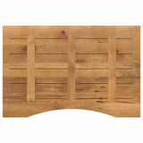 Desk Top with Curve 90x60x2.5 cm Solid Wood Rough Mango 370215
