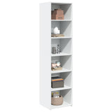 Highboard White 45x41x185 cm Engineered Wood 3281673