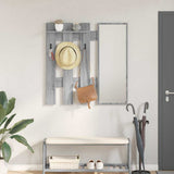 Wall-Mounted Coat Rack Grey Sonoma 100 x 10 x 100 cm 874512