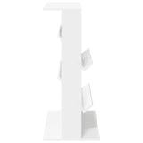 Magazine Rack with Shelf White 70 x 41 x 96 cm Engineered Wood 899535