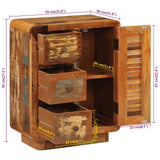 Sideboard with 3 Drawers 55x30x70 cm Solid Wood Reclaimed 352026