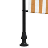 Outdoor Roller Blind Orange and White 100x270 cm Fabric&Steel 368768